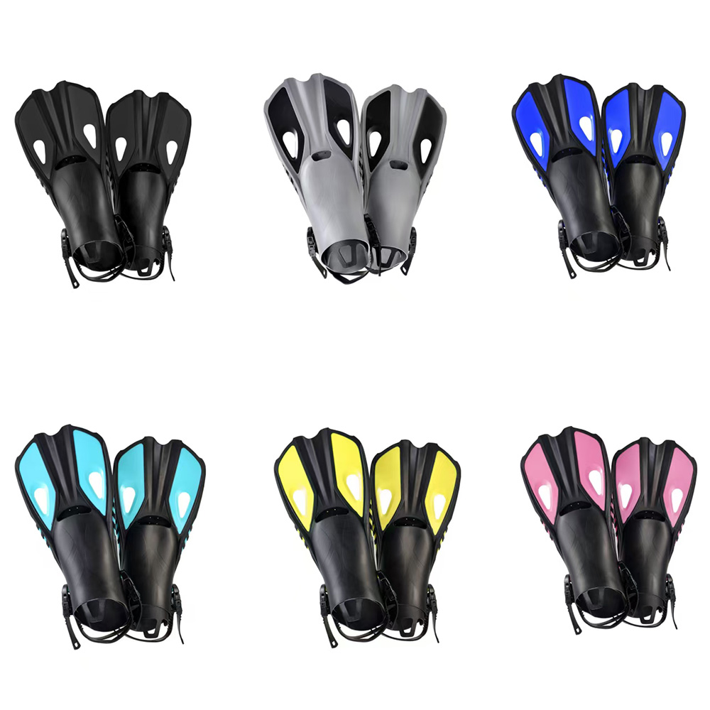 Flippers Swimming - Snorkel Fins - Short Adjustable Open