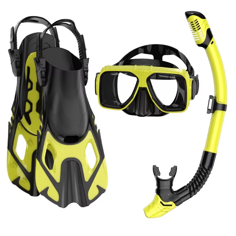Diving Mask - Professional 3-Piece Snorkel Diving Kit Silicone