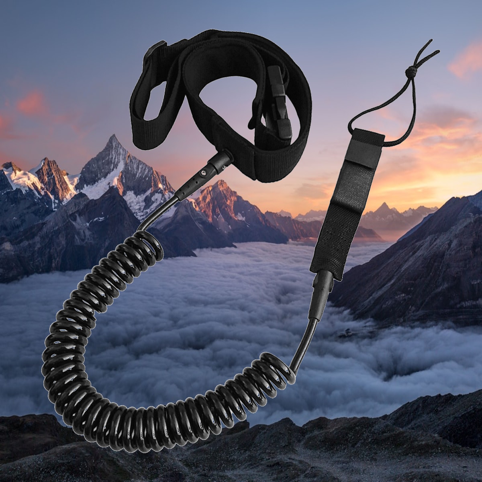 Surfboard Leash - Coiled SUP Leash Durable TPU Stainless