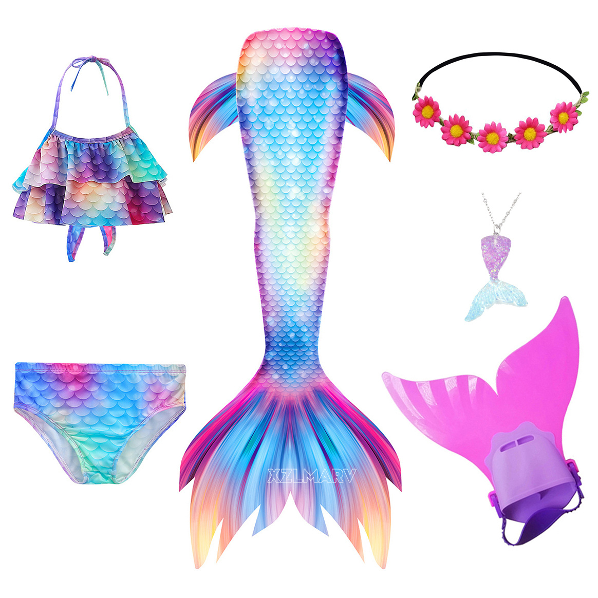 6Pcs/set Ariel Girls Swimming  - Swim Fins ulasan dan harga