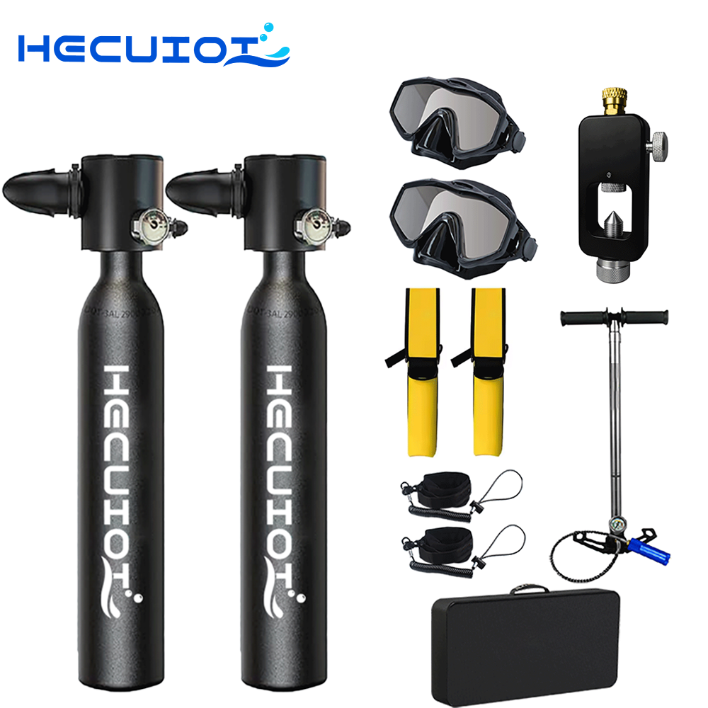 HECUIOI Mini Scuba Tank Diving - Snorkel Set ulasan dan harga