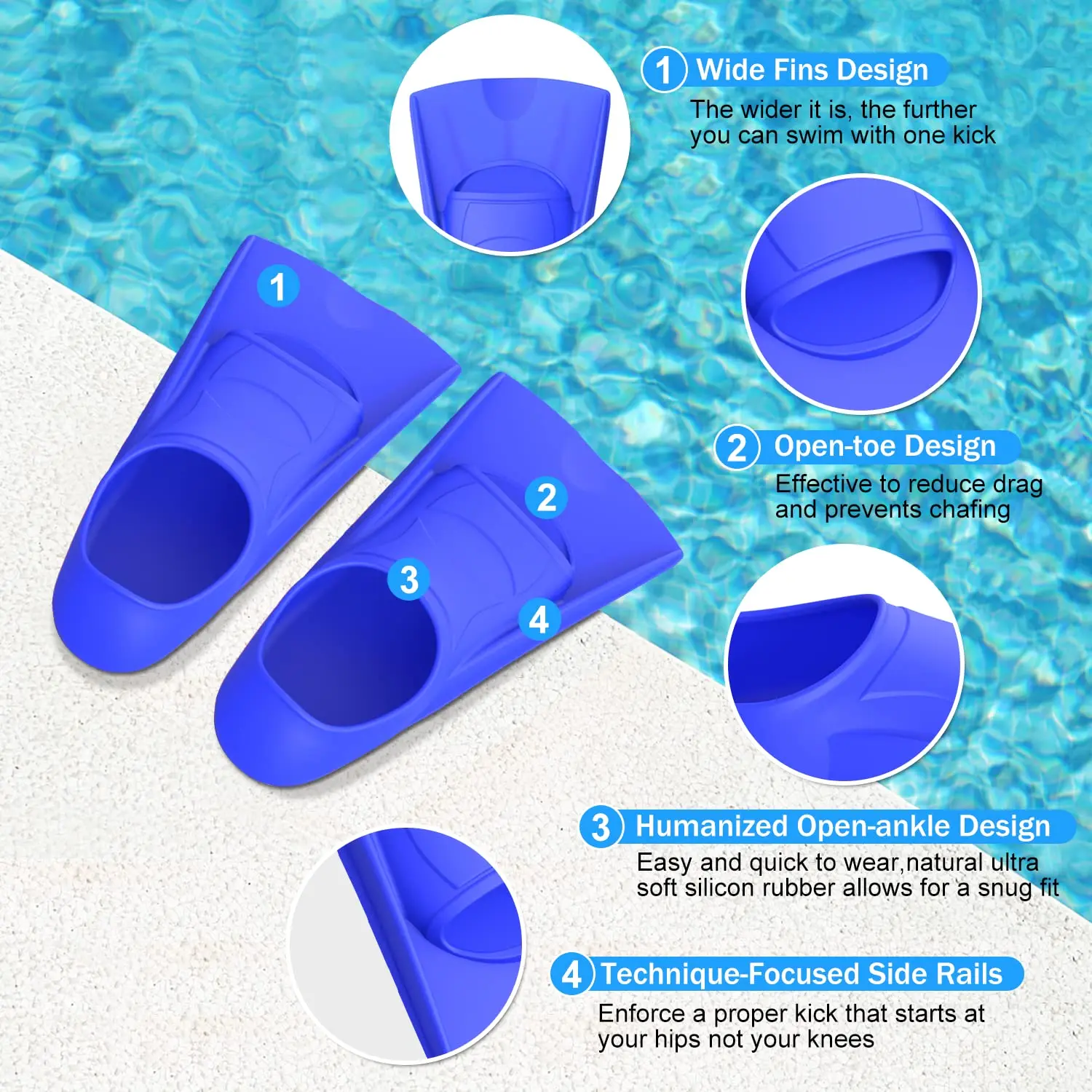 Swim Training Fins Silicone Pr - Flippers Swimming ulasan dan harga