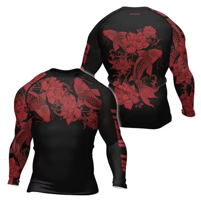 3D Long Sleeve Men's Retro Qui - Rash Guard ulasan dan harga