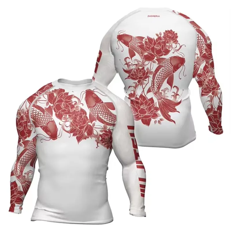 3D Long Sleeve Men's Retro Qui - Rash Guard ulasan dan harga
