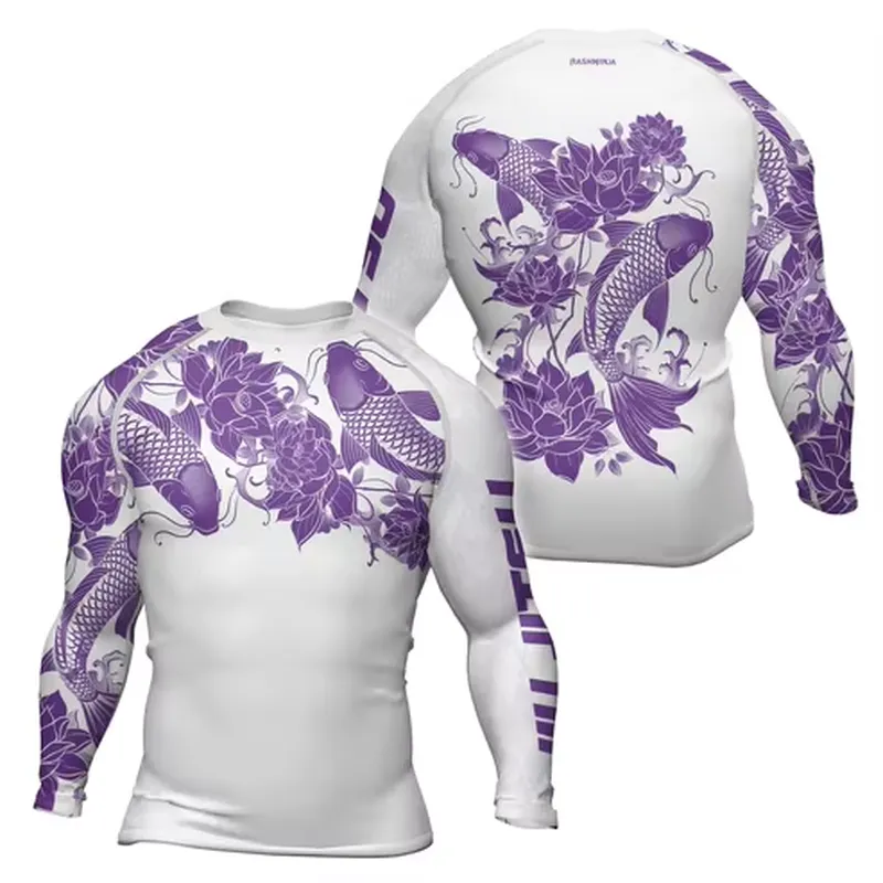 3D Long Sleeve Men's Retro Qui - Rash Guard ulasan dan harga